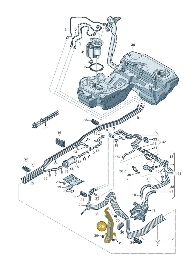 4G0201192E — Audi A7 Sportback (2014-2018) diagram 711201250, position 29