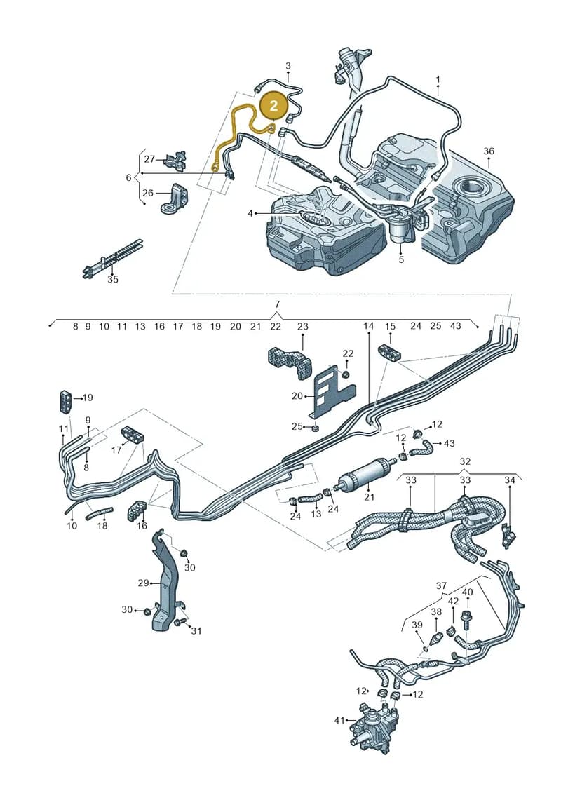 4G0201227A — Audi A6 (2014-2018) diagram 798201250, position 2