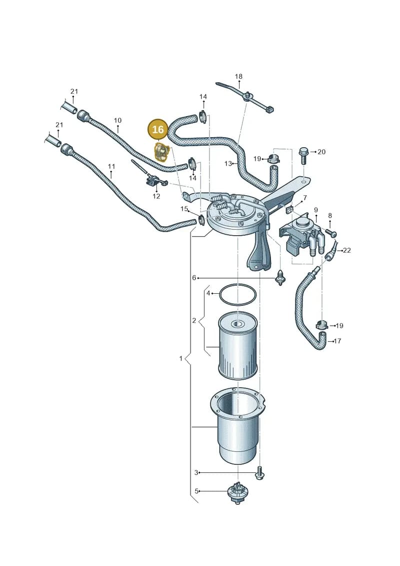 4G0201449AJ — Audi A6 (2014-2018) diagram 798127500, position 16
