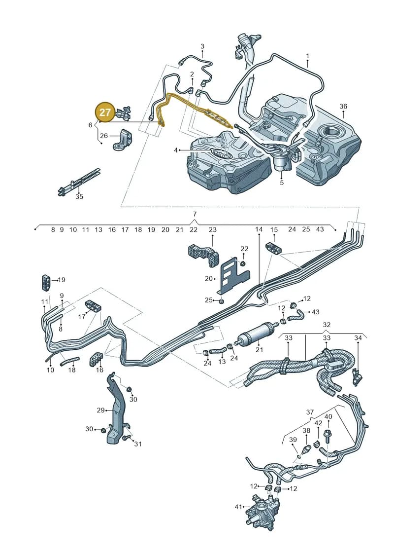 4G0201449AK — Audi A6 (2014-2018) diagram 798201250, position 27