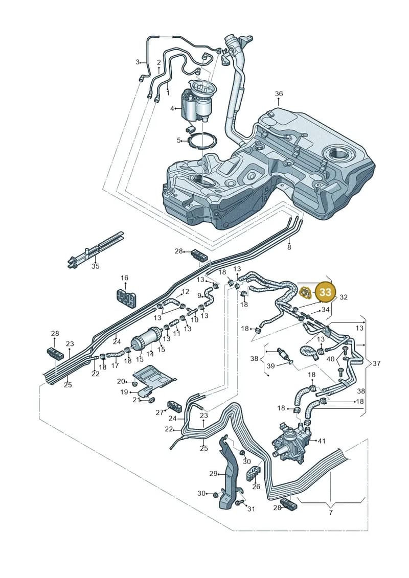4G0201449M — Audi A6 (2014-2018) diagram 711201250, position 33