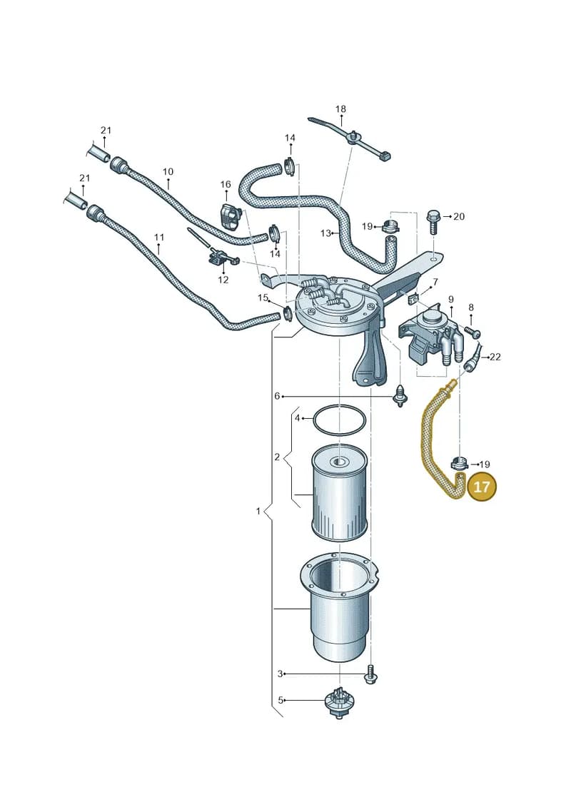4G0201541AJ — Audi A6 (2014-2018) diagram 798127500, position 17