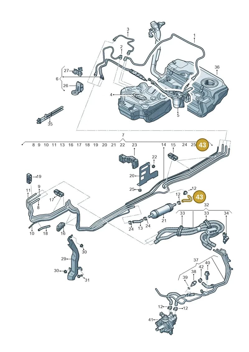4G0201541AL — Audi A6 (2014-2018) diagram 798201250, position 43