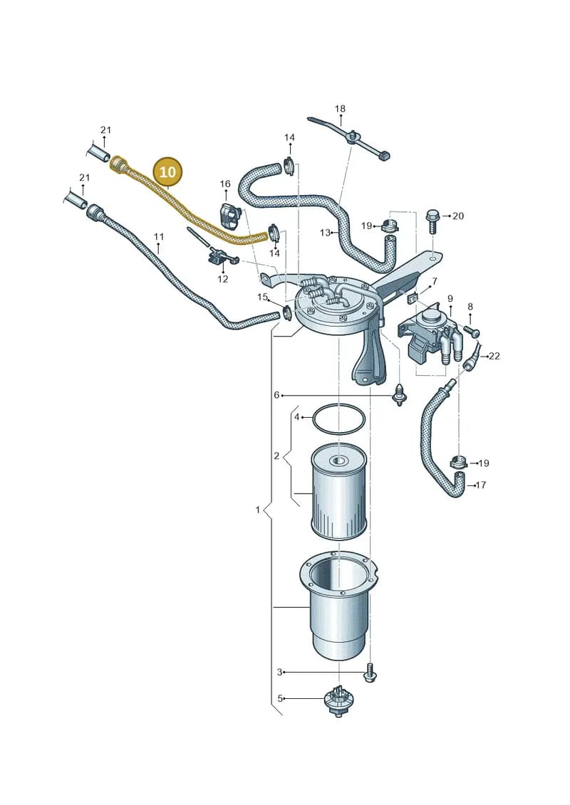 4G0201541AS — Audi A6 (2014-2018) diagram 798127500, position 10