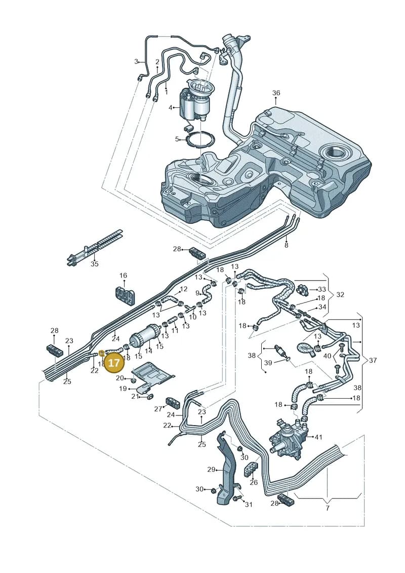 4G0201541Q — Audi A6 Avant (2012-2018) diagram 711201250, position 17
