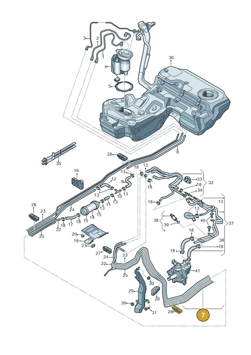 4G0201544DM — Audi A6 (2014-2018) diagram 711201250, position 7