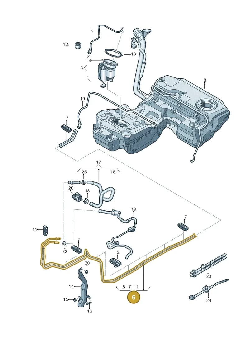 4G0201544EC — Audi RS6 Avant (2013-2018) diagram 758201250, position 6