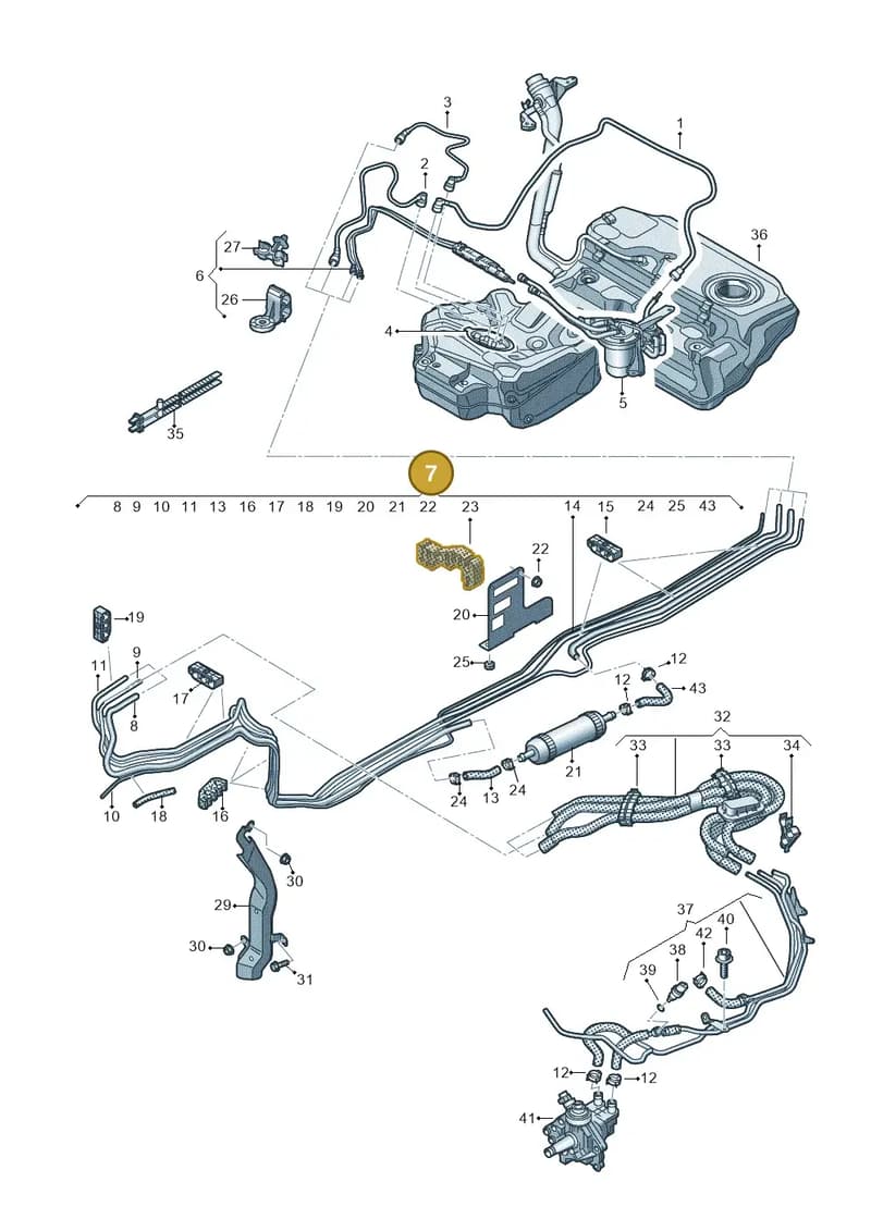 4G0201544EH — Audi A6 (2014-2018) diagram 798201250, position 7
