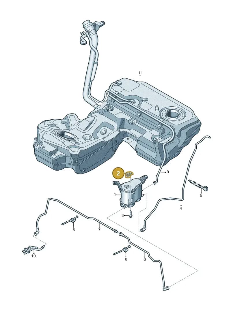 4G0201825B — Audi A7 Sportback (2014-2018) diagram 711201800, position 2
