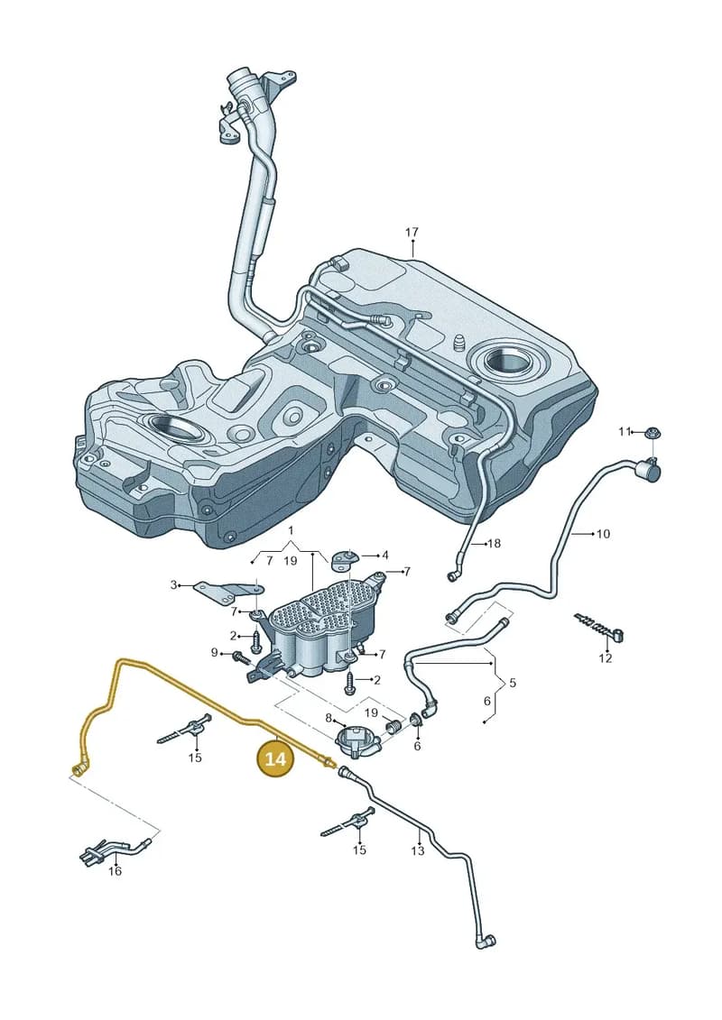 4G0201992E — Audi A7 Sportback (2014-2018) diagram 711201700, position 14