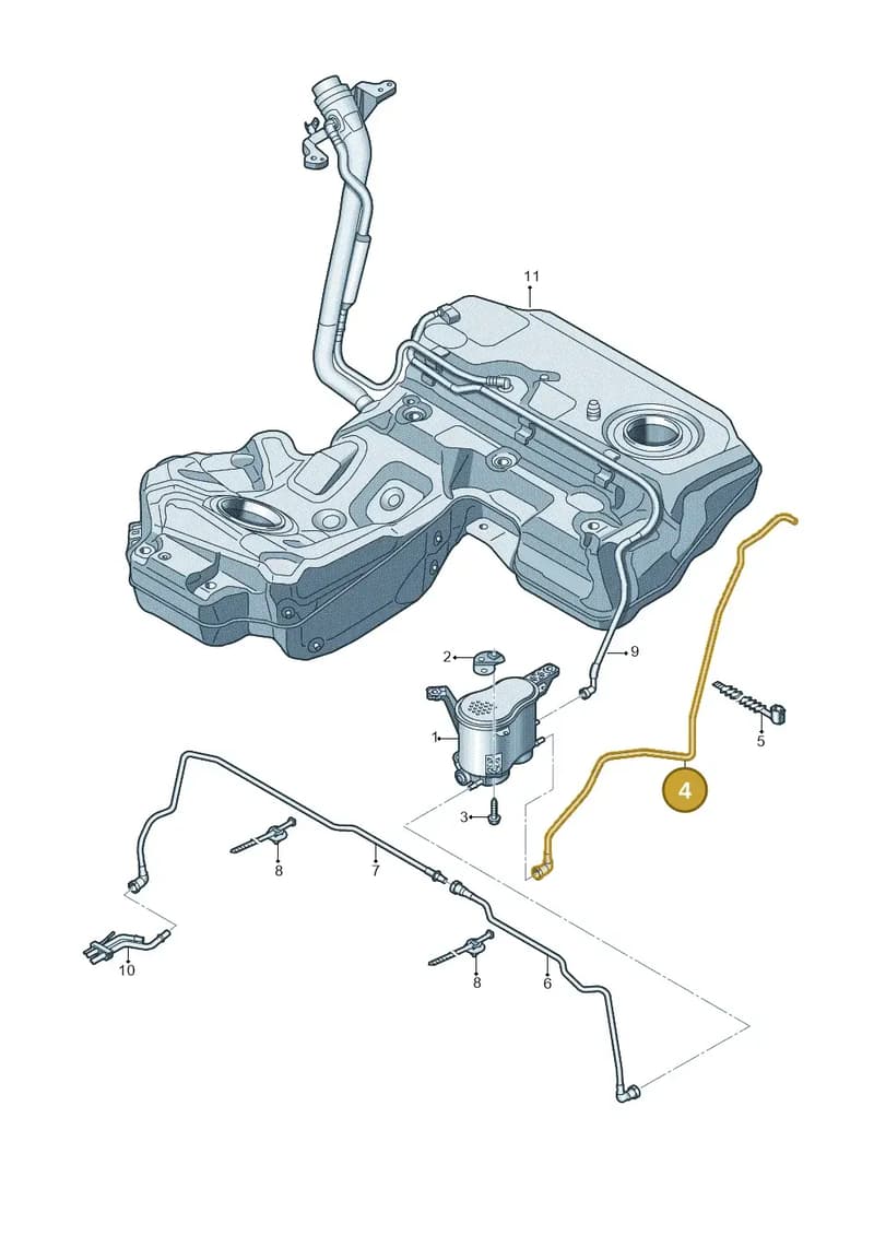 4G0201997AJ — Audi A7 Sportback (2014-2018) diagram 711201800, position 4