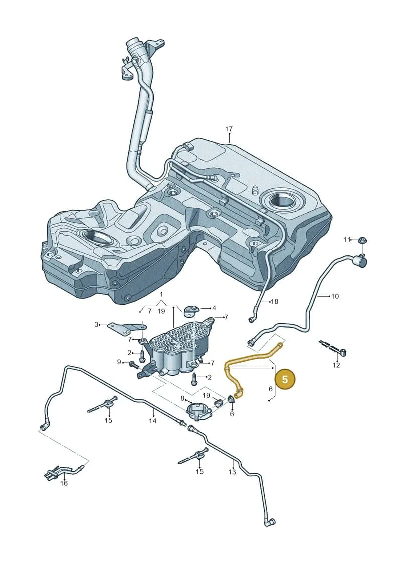 4G0201997L — Audi A7 Sportback (2014-2018) diagram 711201700, position 5