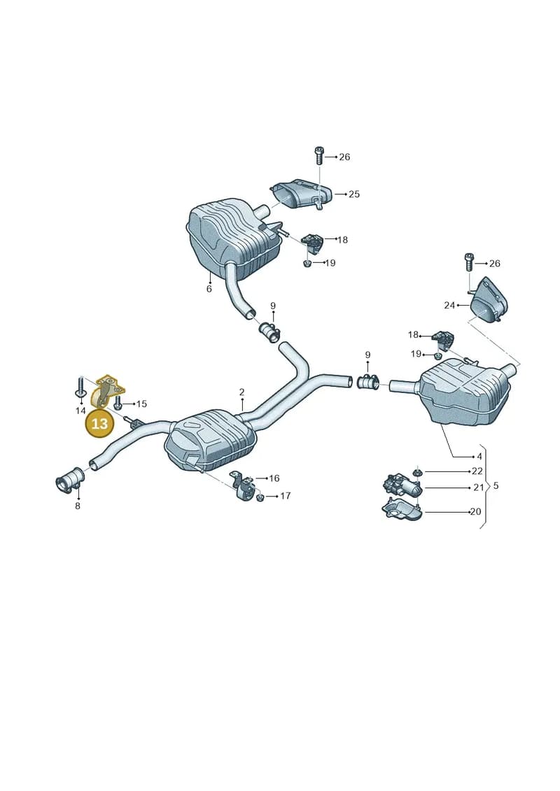4G0253144B — Audi A7 Sportback (2014-2018) diagram 798253830, position 13