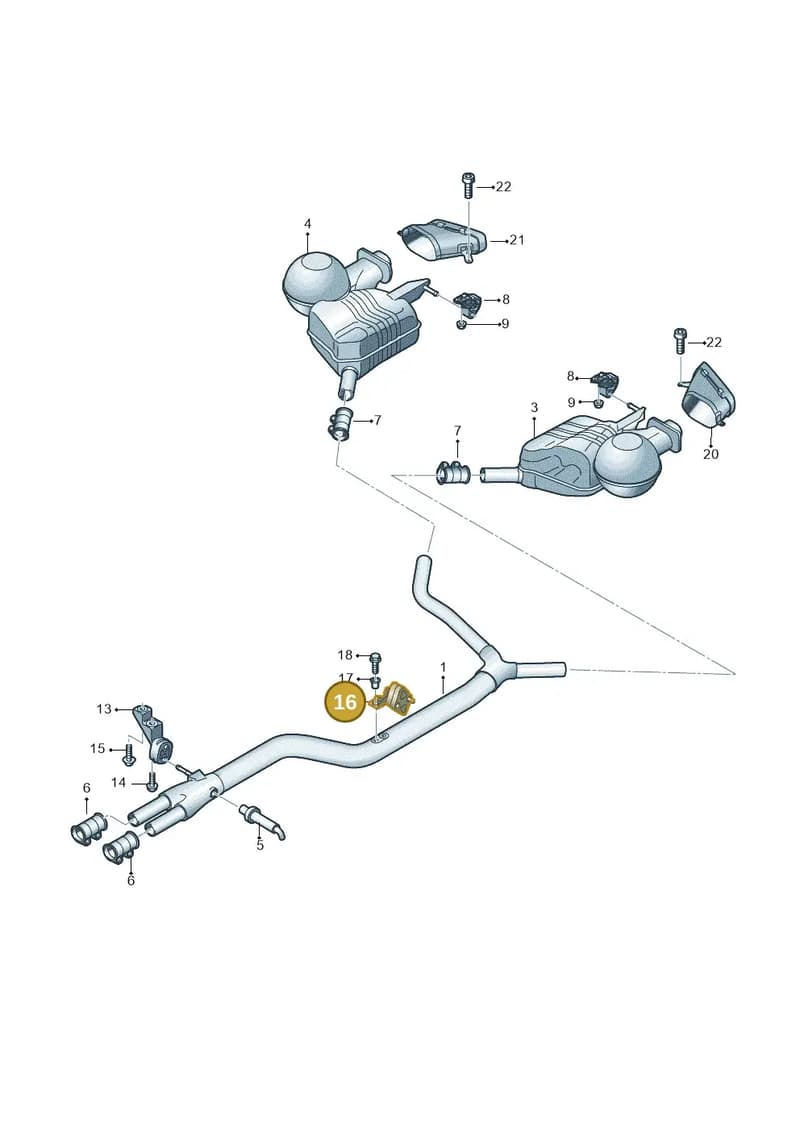 4G0253144D — Audi A7 Sportback (2014-2018) diagram 788253980, position 16