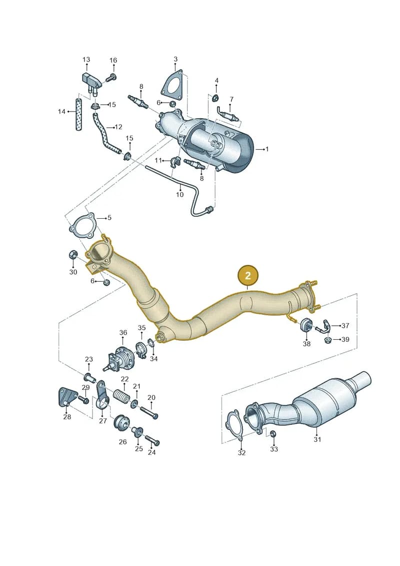 4G0253350C — Audi A4 av. 2.0 tdi (2011-2015) diagram 636253750, position 2