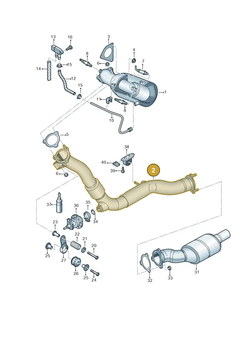 4G0253350C — Audi Q5 qu. 2.0 TDI (2012-2017) diagram 696253580, position 2