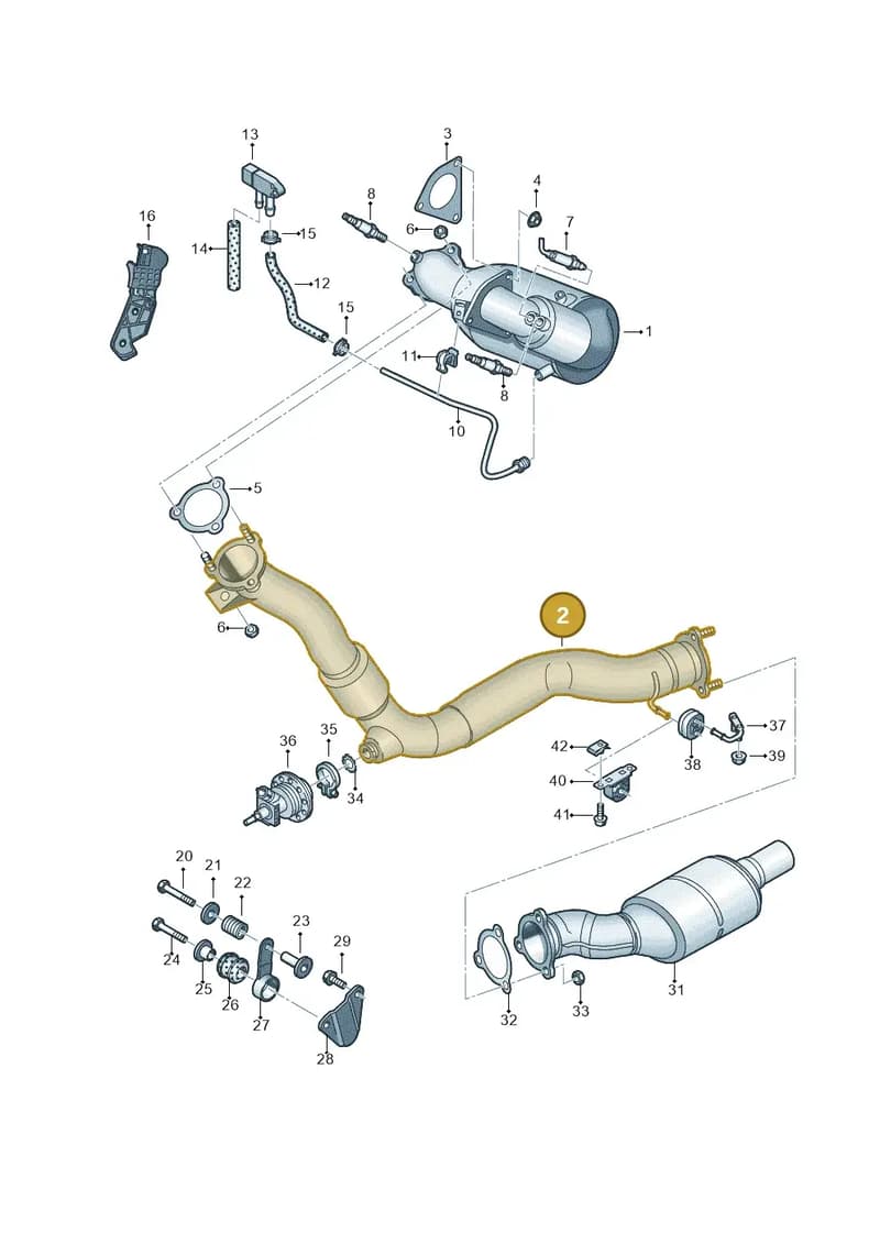 4G0253350C — Audi A6 Avant (2012-2018) diagram 725253750, position 2