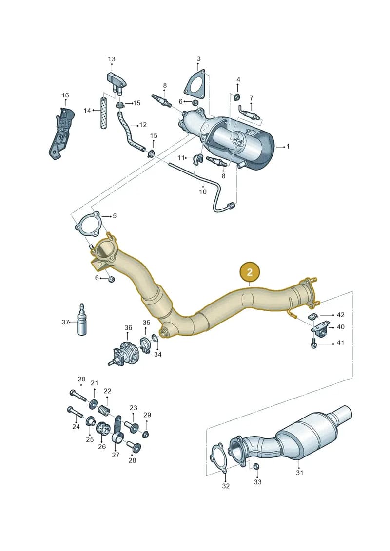 4G0253350C — Audi A7 Sportback (2014-2018) diagram 798253680, position 2