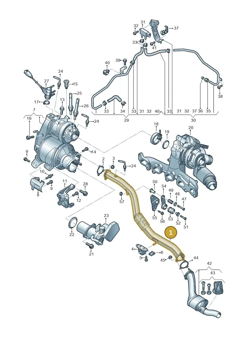 4G0253350G — Audi A6 (2014-2018) diagram 736253500, position 1
