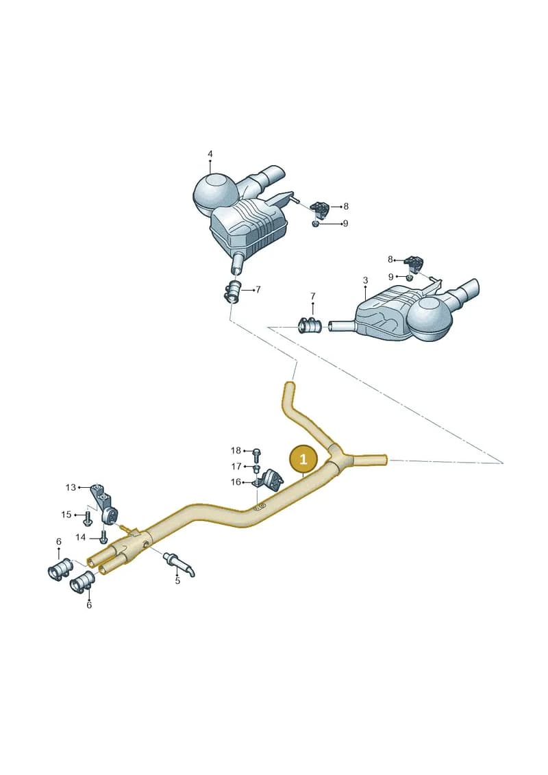 4G0253409BA — Audi A6 Avant (2012-2018) diagram 738253870, position 1