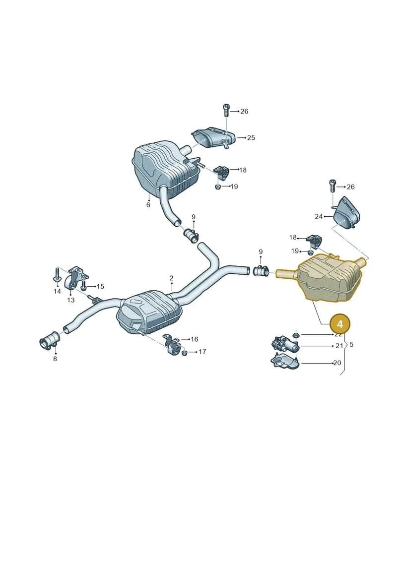4G0253609CE — Audi A7 Sportback (2014-2018) diagram 798253830, position 4