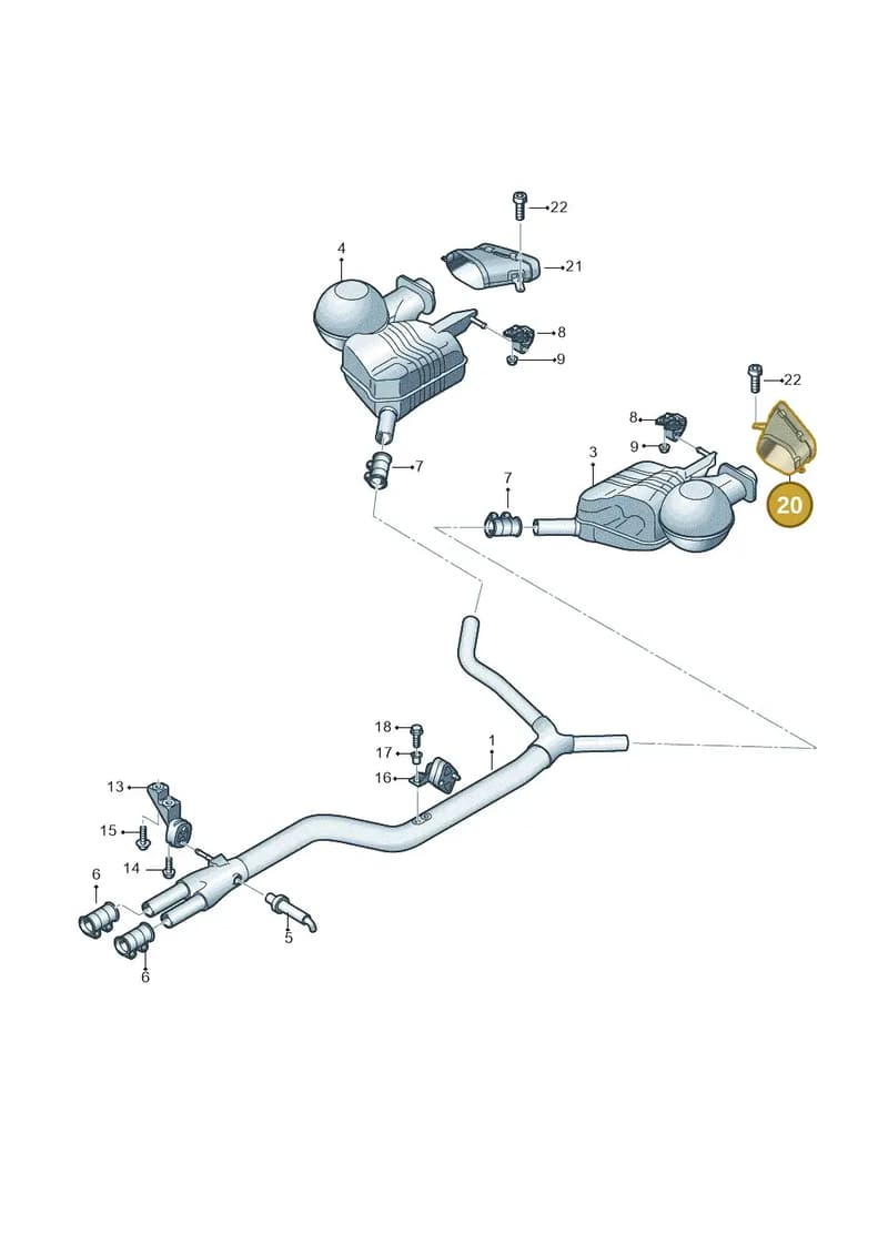 4G0253825AA — Audi A7 Sportback (2014-2018) diagram 788253980, position 20