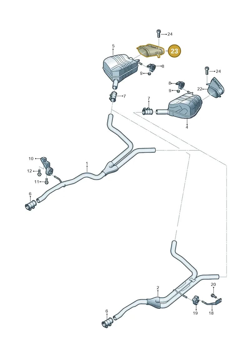 4G0253826A — Audi A7 Sportback (2014-2018) diagram 788253970, position 23
