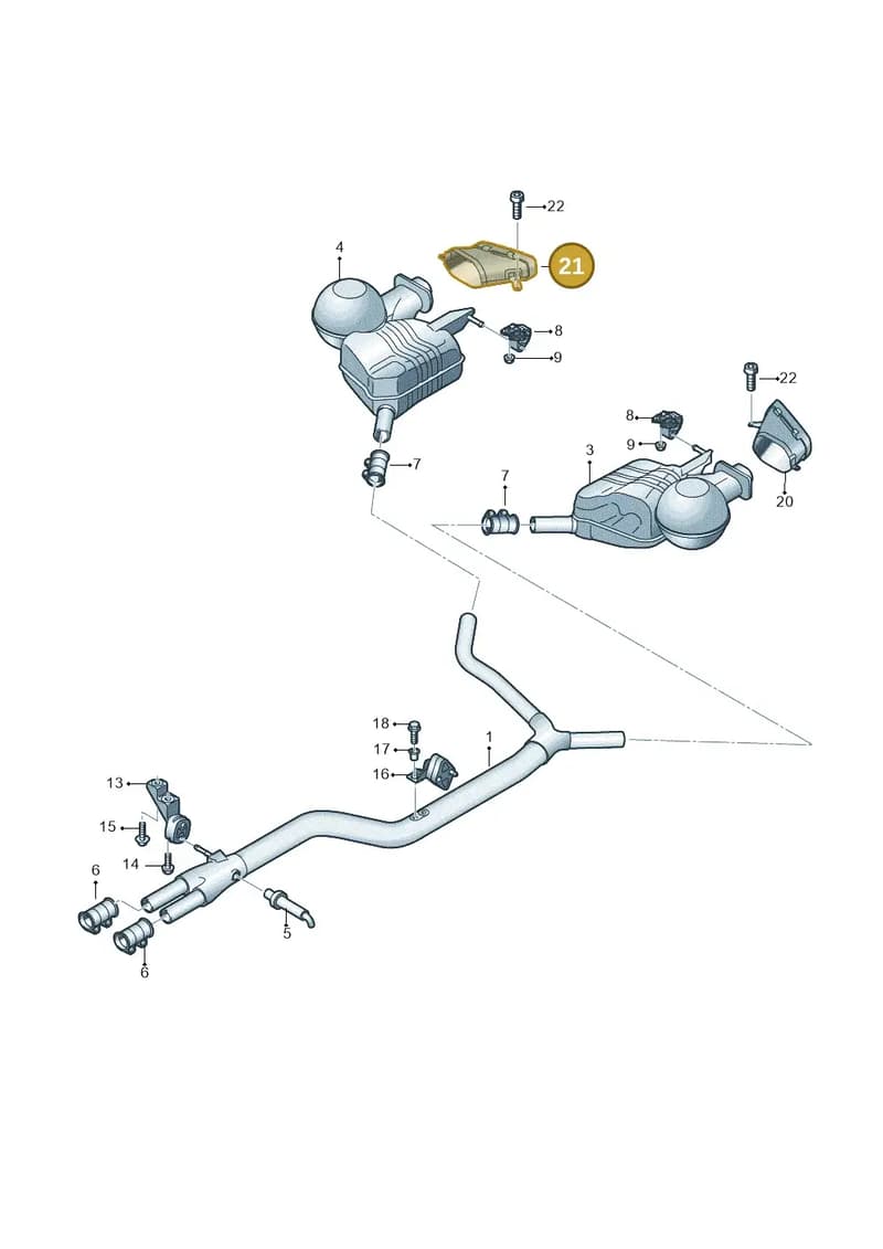 4G0253826A — Audi A7 Sportback (2014-2018) diagram 788253980, position 21