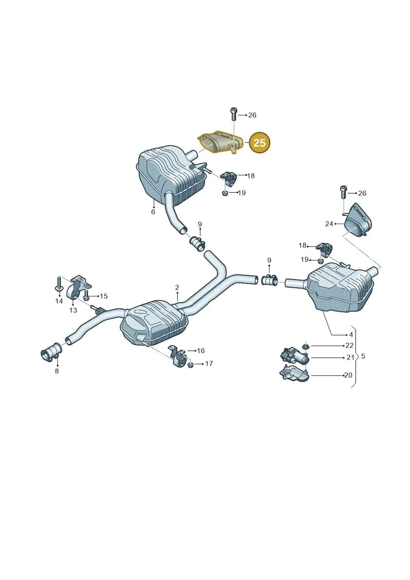 4G0253826A — Audi A7 Sportback (2014-2018) diagram 798253830, position 25