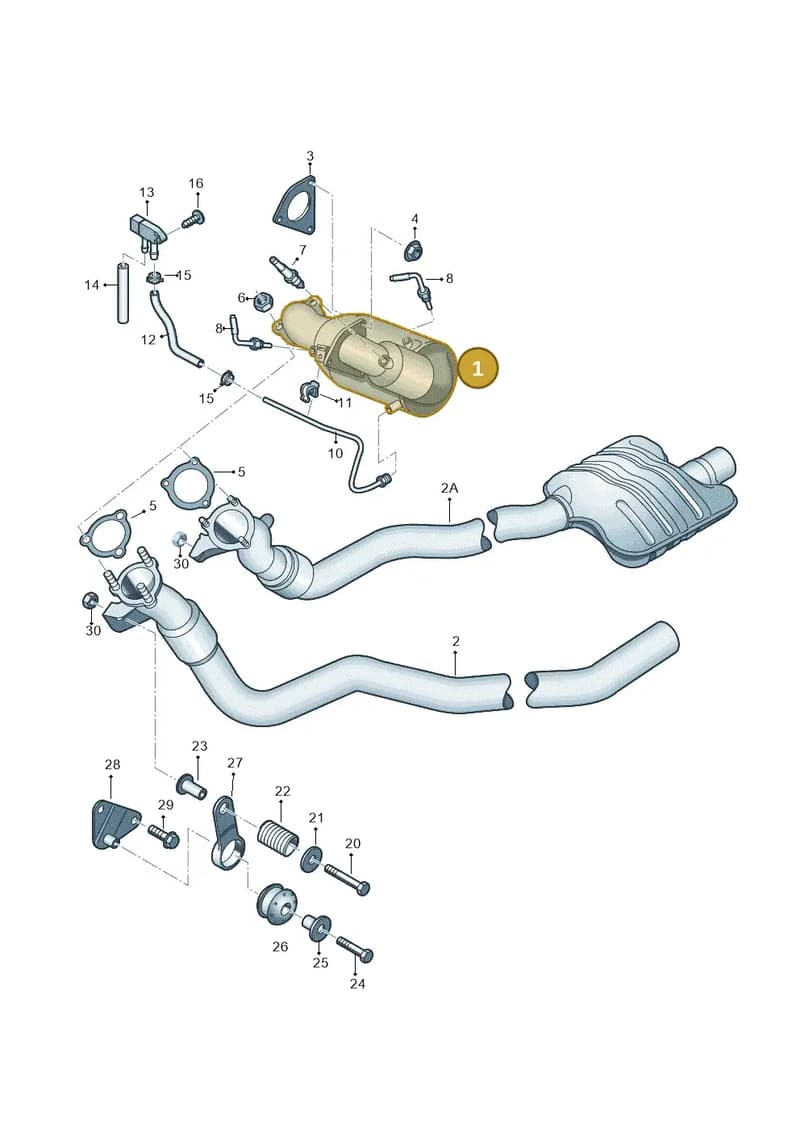 4G0254250NX — Audi A7 Sportback (2014-2018) diagram 751253560, position 1