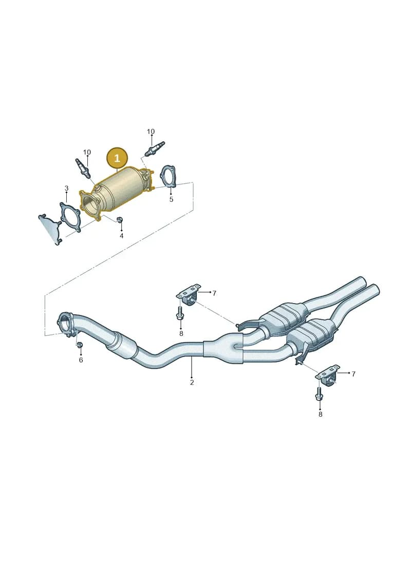 4G0254253X — Audi A8 (2013-2018) diagram 696253450, position 1