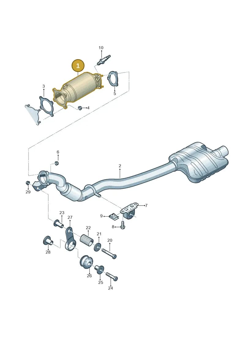 4G0254253 — Audi A7 Sportback (2014-2018) diagram 788253550, position 1