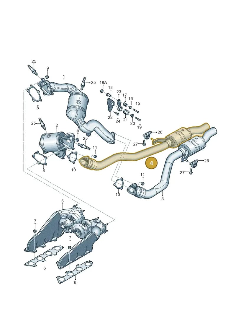 4G0254350K — Audi RS6 Avant (2013-2018) diagram 711253750, position 4