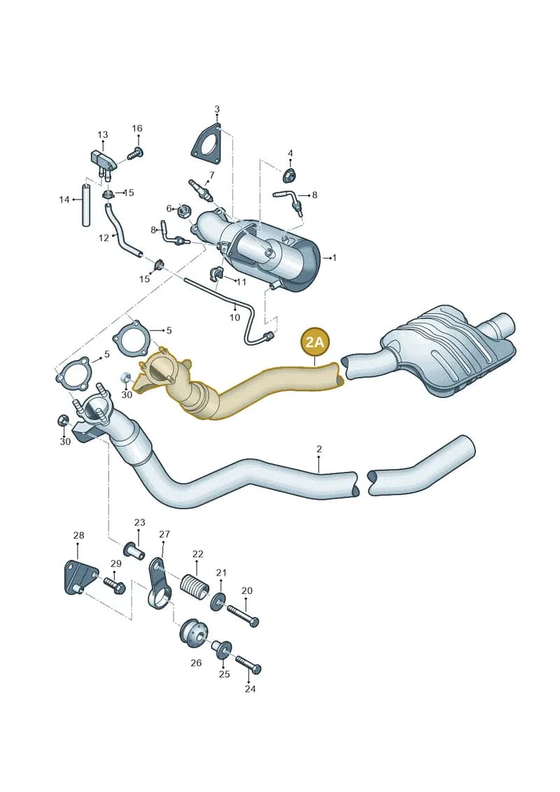 4G0254350M — Audi A7 Sportback (2014-2018) diagram 751253560, position 2A