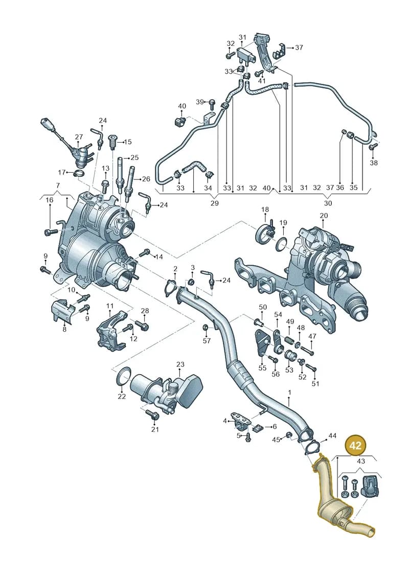 4G0254400LX — Audi A6 (2014-2018) diagram 736253500, position 42