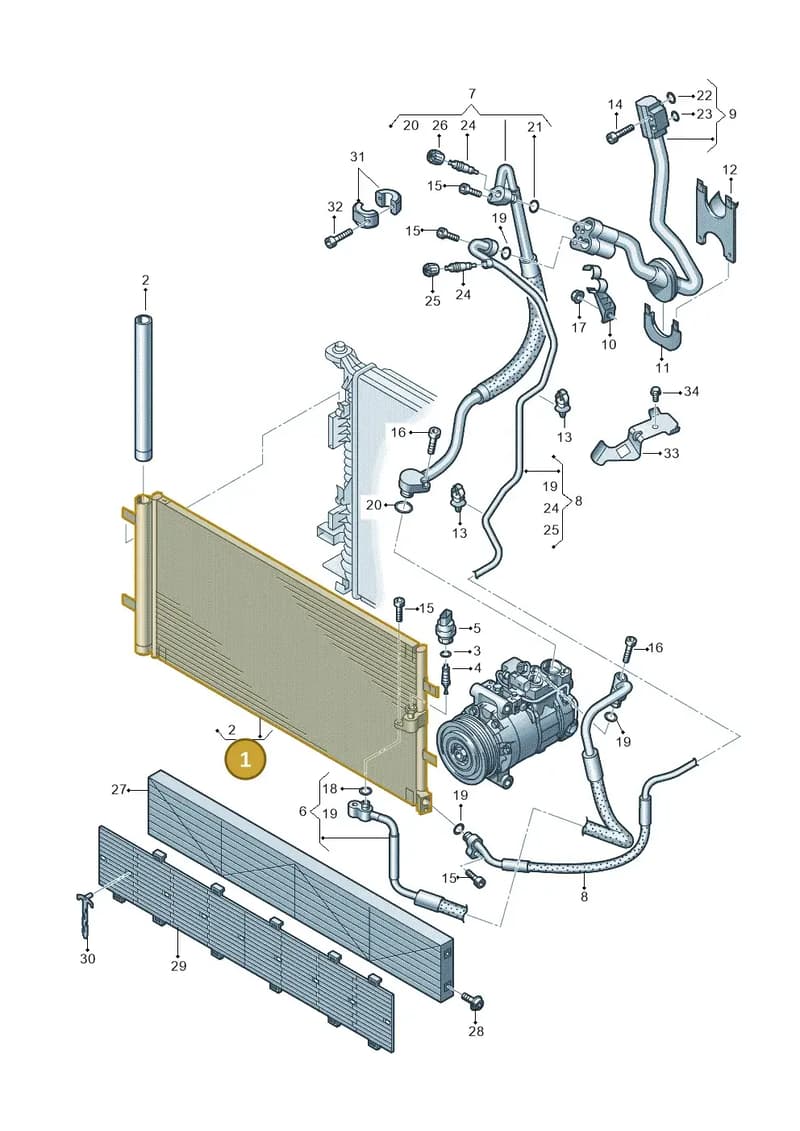 4G0260403B — Audi A6 Avant (2012-2018) diagram 711260400, position 1