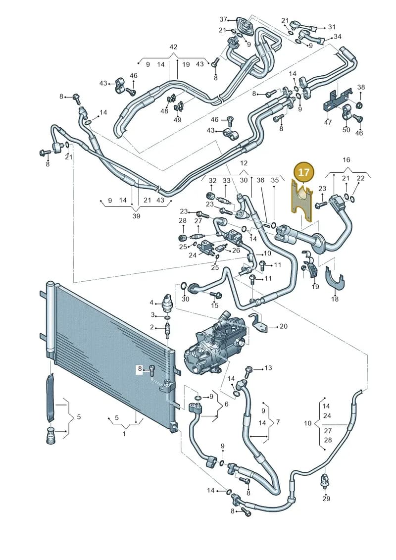 4G0260753 — Audi A6 2.0 tdi (2010-2015) diagram 717260450, position 17