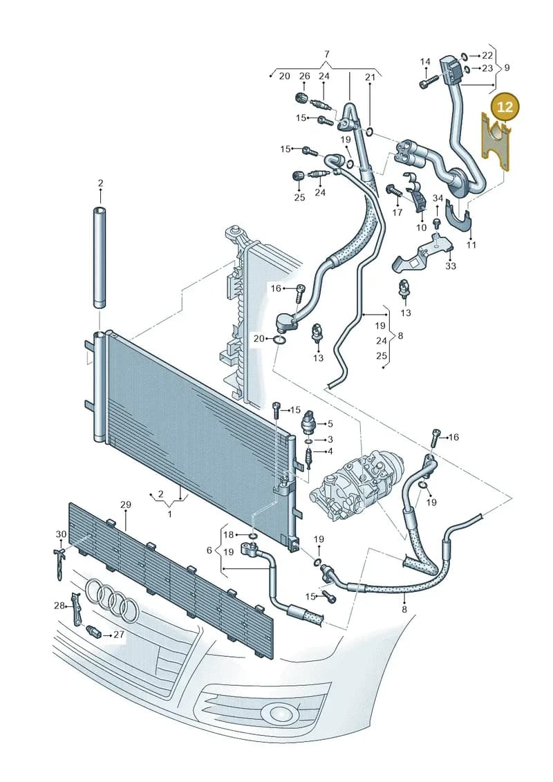 4G0260753 — Audi RS6 Avant (2013-2018) diagram 758260400, position 12