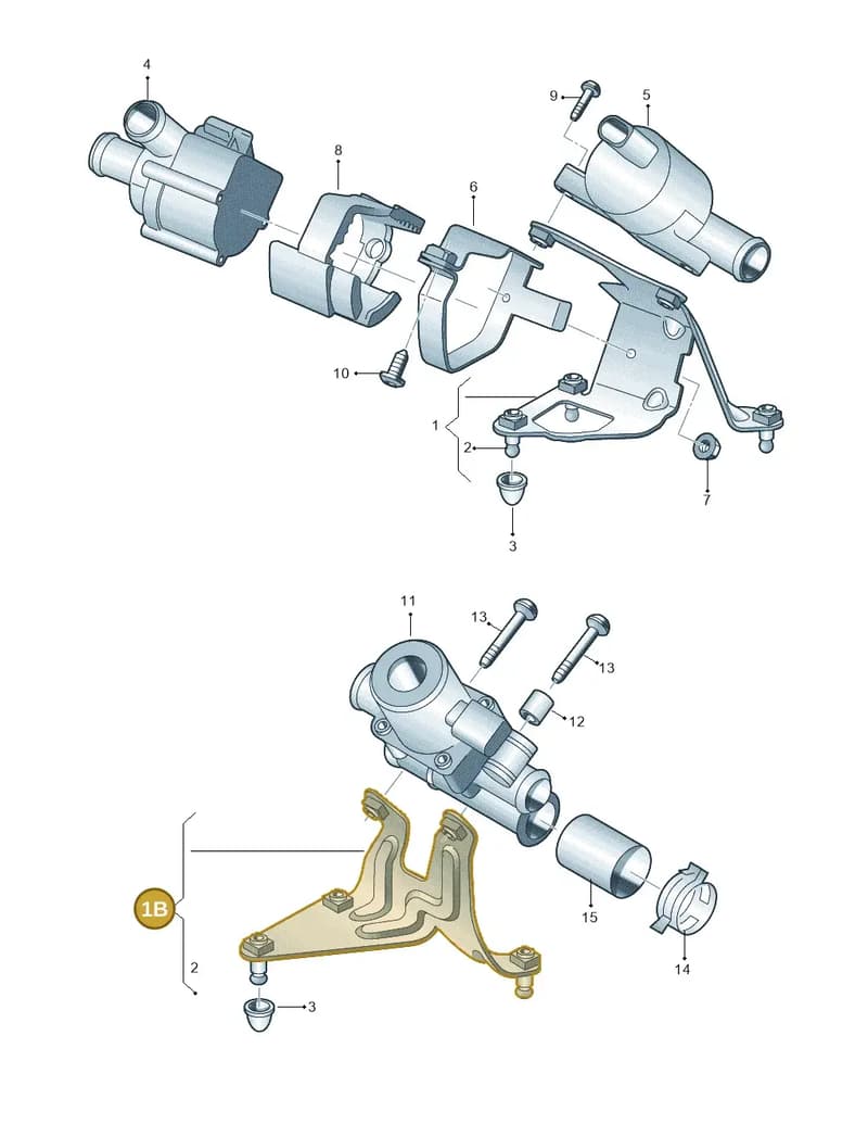 4G0261164 — Audi A6 Avant (2012-2018) diagram 711820000, position 1B
