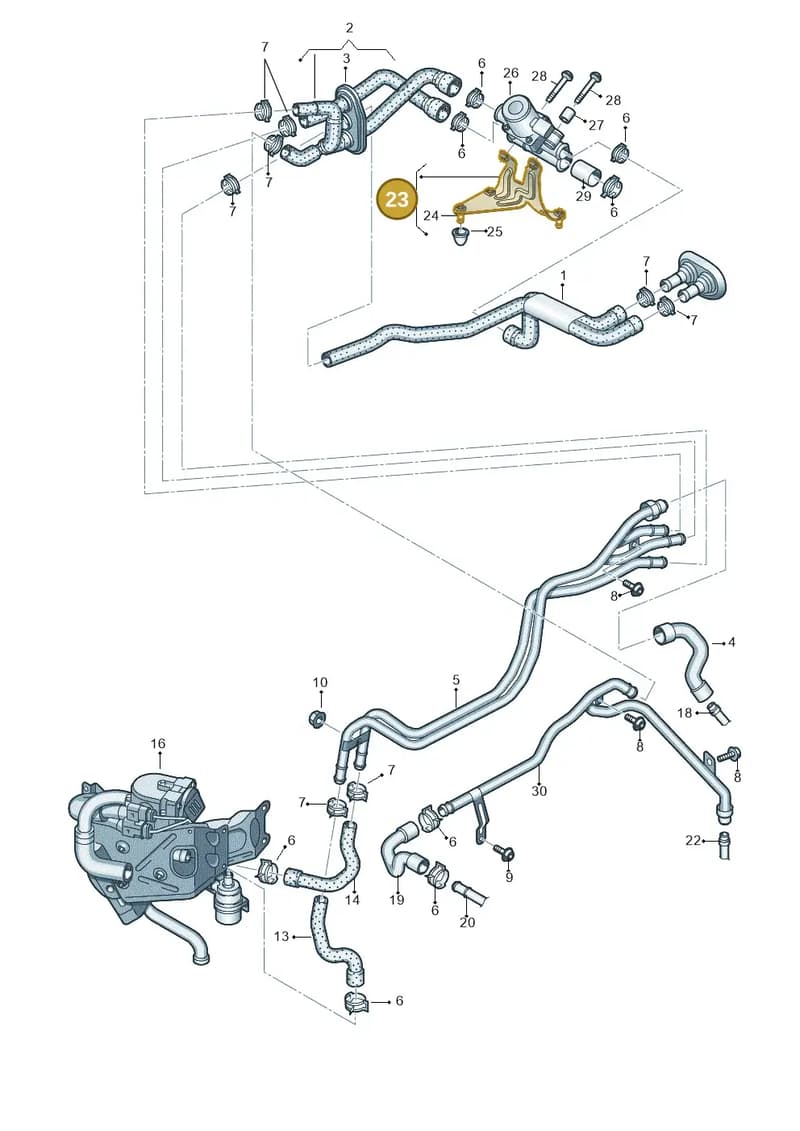 4G0261164 — Audi A7 Sportback (2014-2018) diagram 788261550, position 23