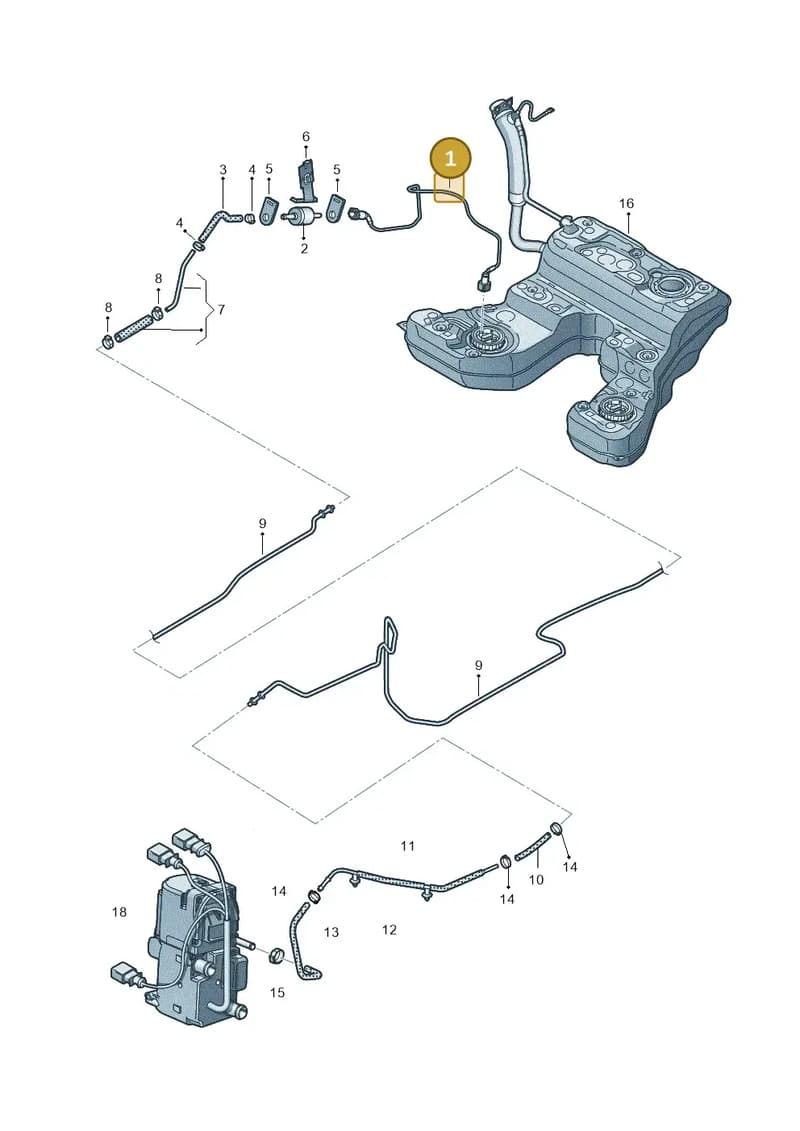 4G0261492A — Audi A7 Sportback (2014-2018) diagram 696261300, position 1