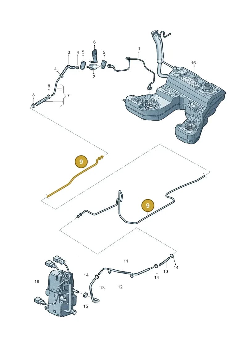 4G0261529S — Audi A6 (2014-2018) diagram 696261300, position 9