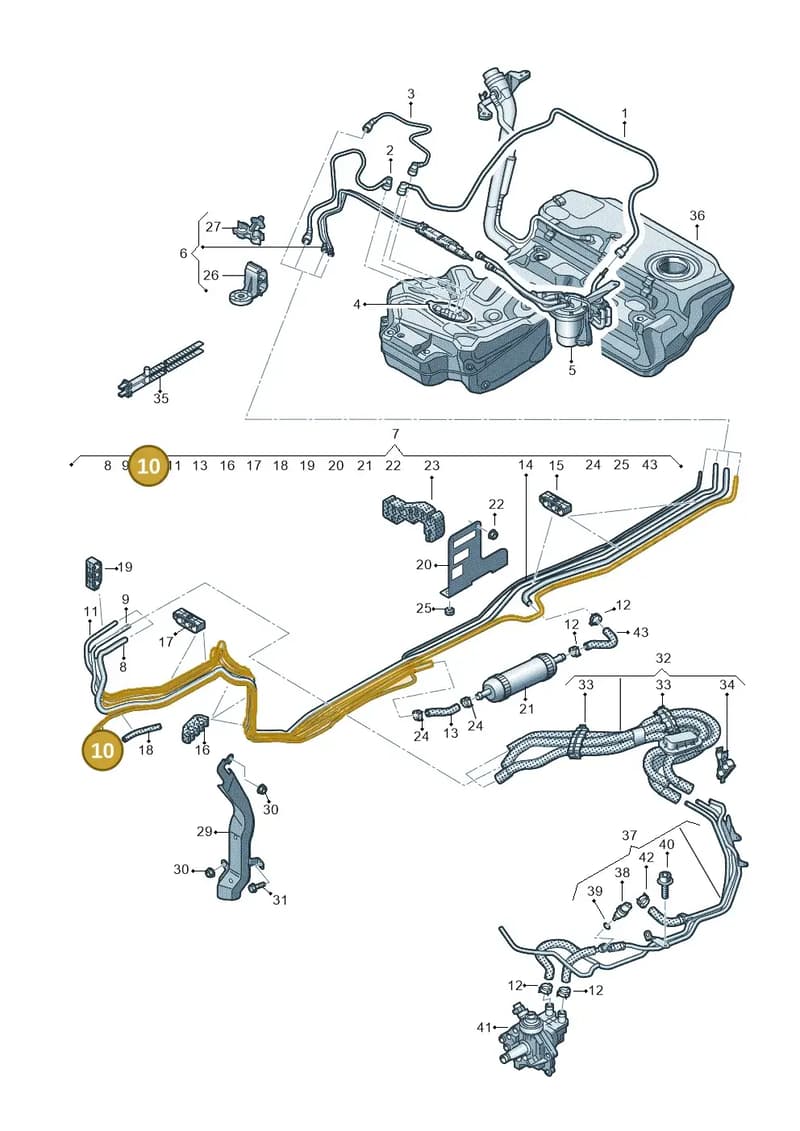 4G0261529S — Audi A6 (2014-2018) diagram 798201250, position 10