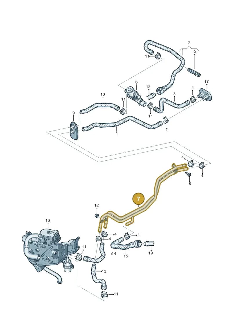 4G0265235N — Audi A6 Avant (2012-2018) diagram 711261400, position 7