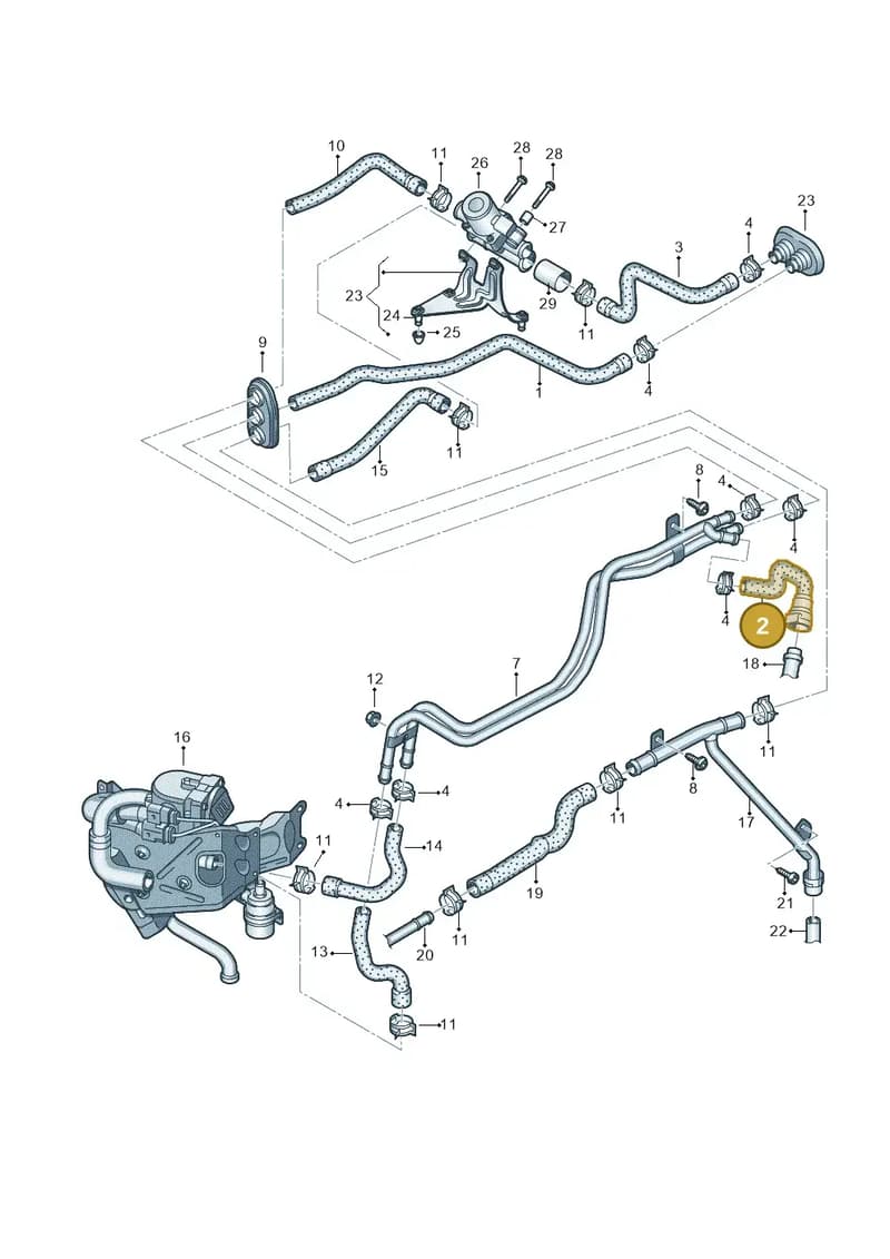 4G0265356 — Audi A7 Sportback (2014-2018) diagram 788261500, position 2