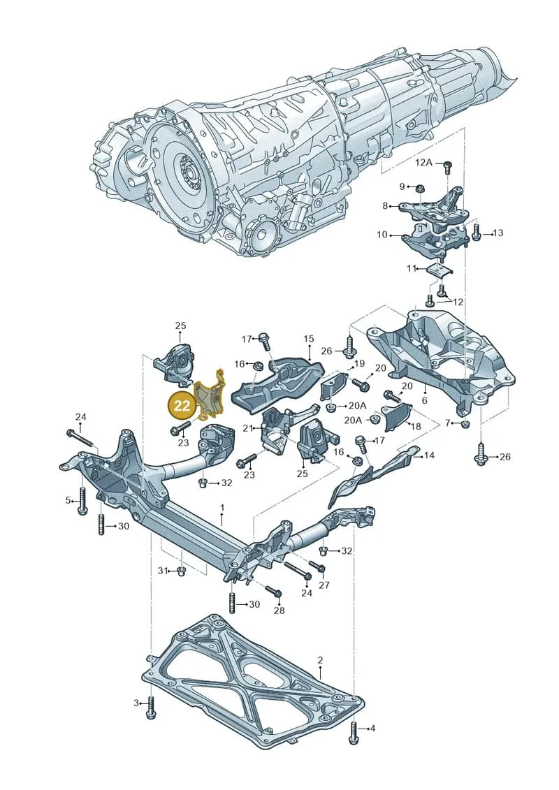 4G0399060E — Audi RS6 Avant (2013-2018) diagram 758399800, position 22