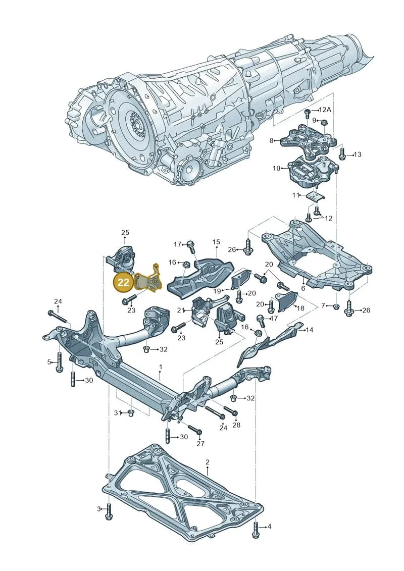 4G0399060E — Audi A7 Sportback (2014-2018) diagram 711399770, position 22