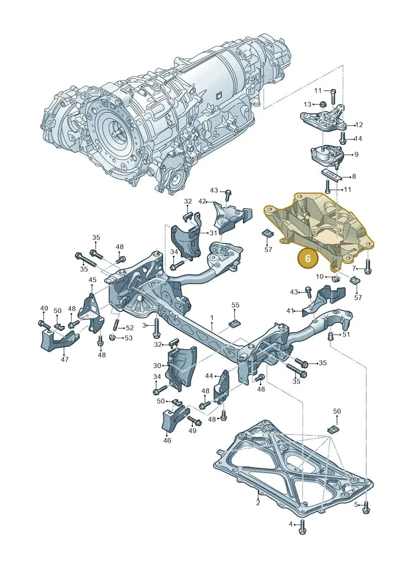 4G0399263AC — Audi A8L qu. 3.0 TDI (2009-2014) diagram 696399600, position 6