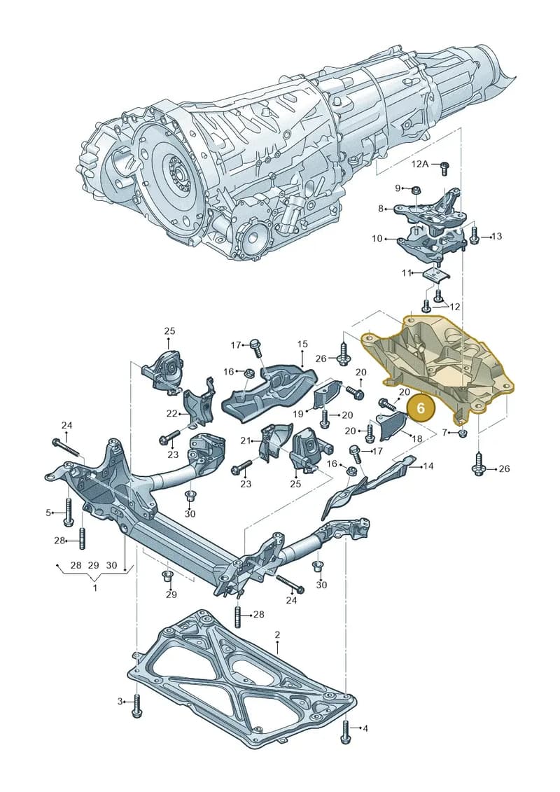 4G0399263AC — Audi A7 Sportback (2014-2018) diagram 711399750, position 6