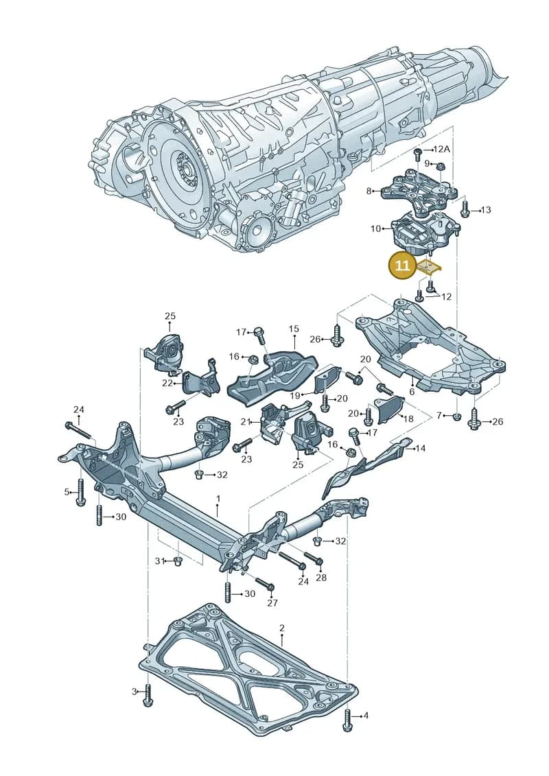 4G0399291C — Audi A7 Sportback (2014-2018) diagram 711399770, position 11